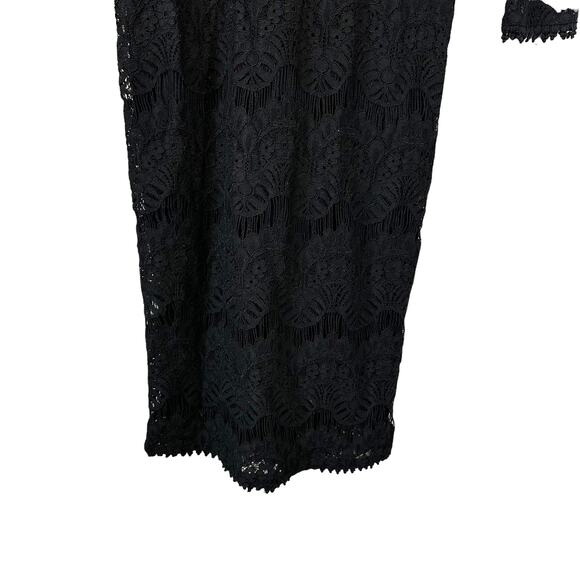 Love by Design New Women's Long Sleeve Lace Overlay Dress Black Size XS - Picture 7 of 13